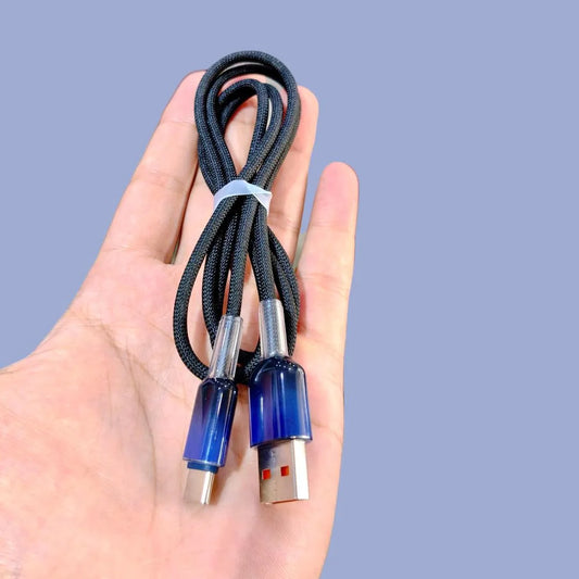 120W Fast Charging Type-C Cable Black Braided