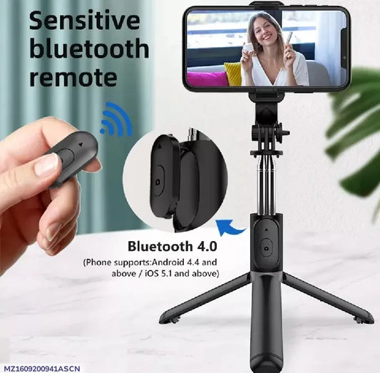Black Bluetooth 4.0 Tripod Stand for Phone