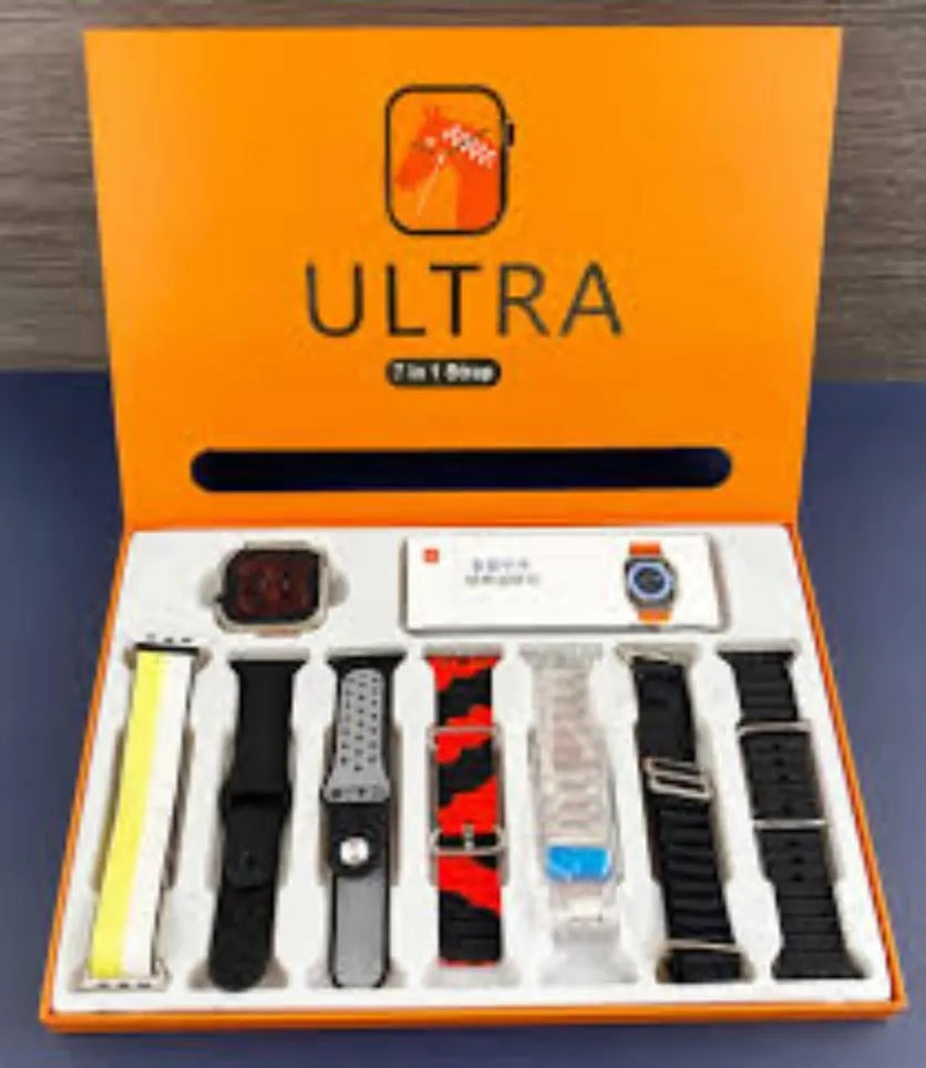 Unisex Digital Watch with 7 Straps - Ultra