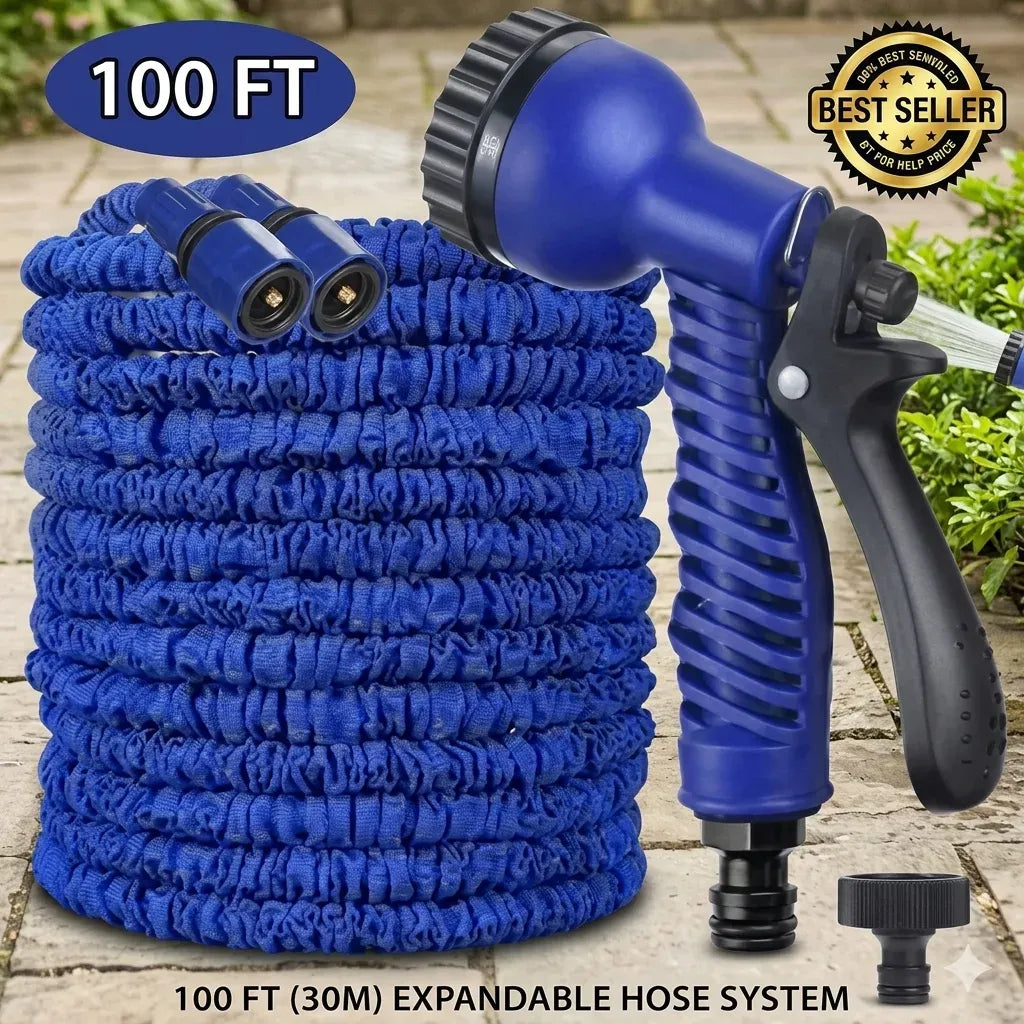 100FT Expandable Hose System with 3X Stretch Design